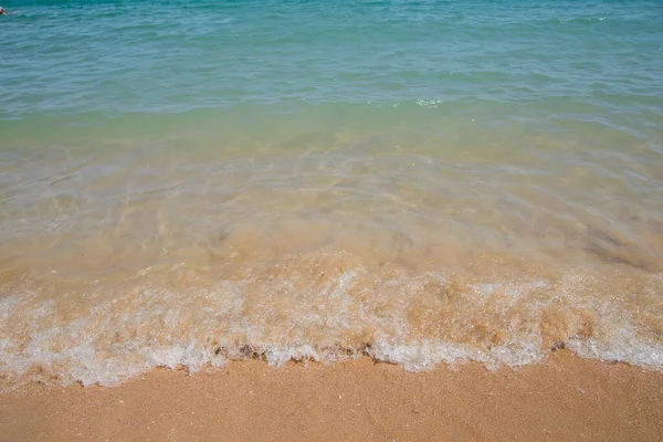 Чиста Блакитна Вода Пляжі Піском — стокове фото