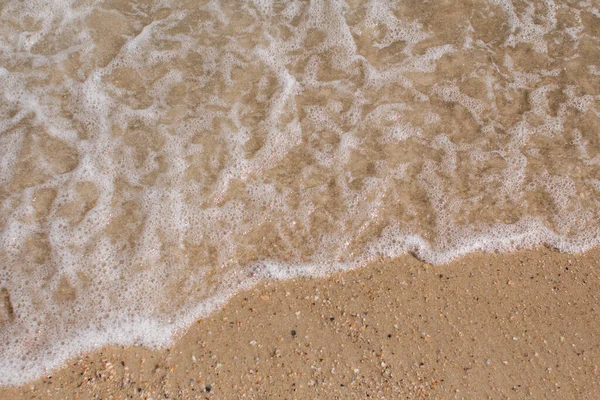 Havsvågor Sandstrand Eftermiddagen — Stockfoto