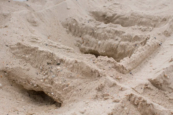 Castillo Arena Con Puente Playa — Foto de Stock