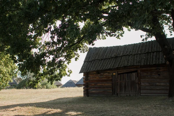 Old Wooden House Wooden Roof Village — Stock Photo, Image