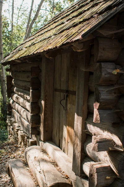 Old Wooden House Wooden Roof Village — Stock Photo, Image