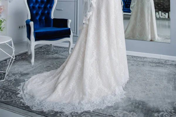 Braut Wunderschönen Brautkleid Atelier — Stockfoto