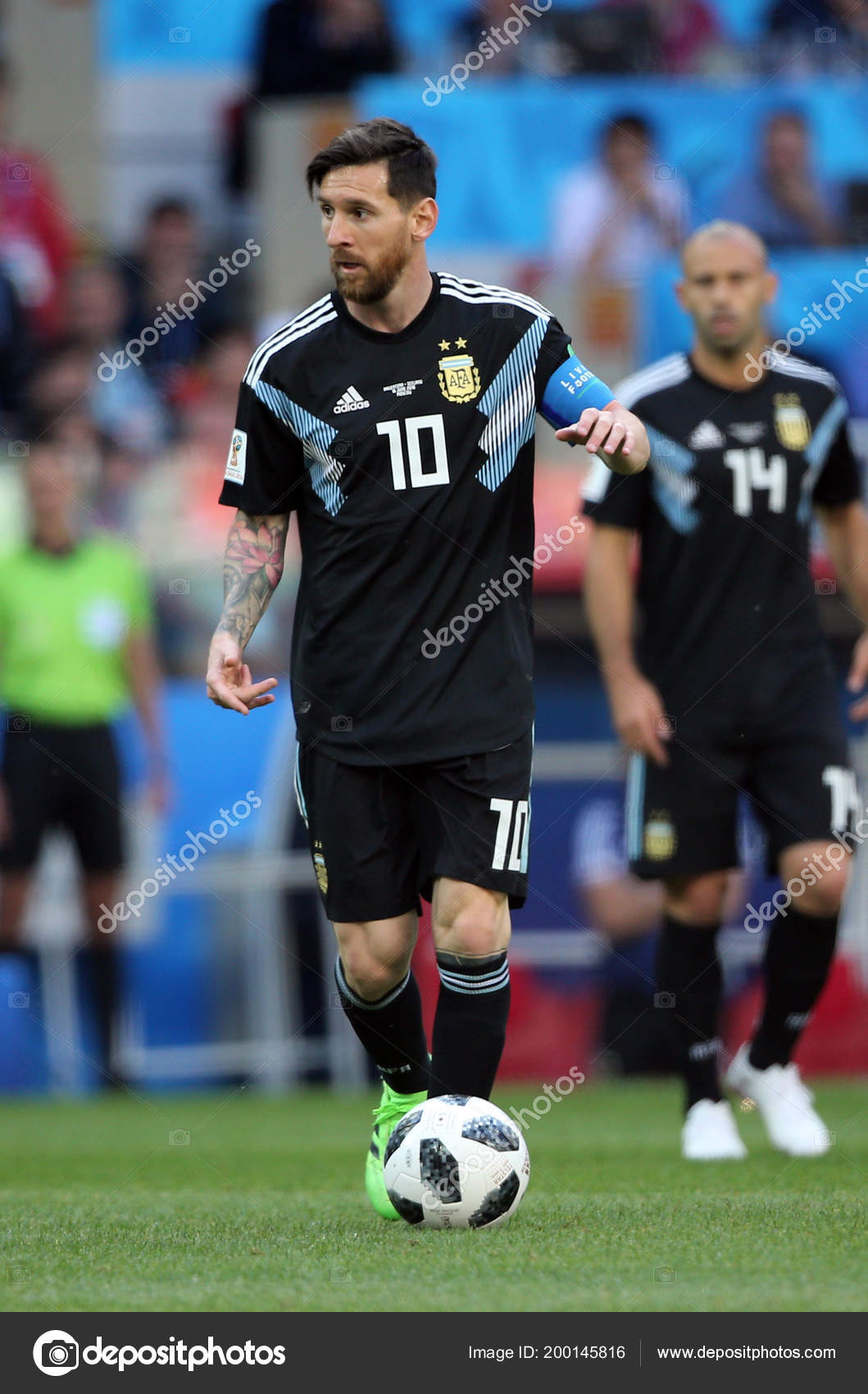 2018 Moscou Rússia Lionel Messi Ação Durante Partida Copa Mundo