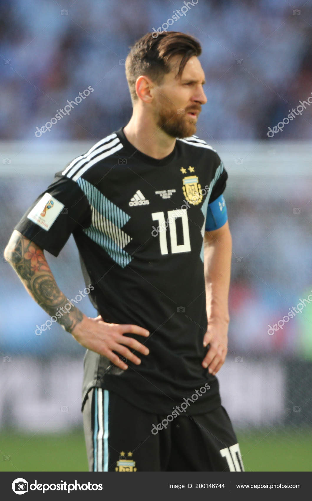 2018 Moscou Rússia Lionel Messi Ação Durante Partida Copa Mundo