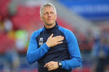 16.06.2018. Moskova, Rusça: Hallgrimsson, futbol FIFA Dünya Kupası Rusya 2018, D grubu sonunda maç arasında Arjantin v İzlanda Moscow Spartak stadyumu.