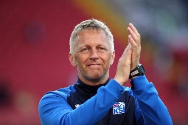 16.06.2018. Moskova, Rusça: Hallgrimsson, futbol FIFA Dünya Kupası Rusya 2018, D grubu sonunda maç arasında Arjantin v İzlanda Moscow Spartak stadyumu.