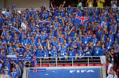 16.06.2018. Moskova, Rusya: FIFA Dünya Kupası Rusya 2018, D grubu, maç sırasında eylem futbol maçı arasında Arjantin v İzlanda Moscow Spartak stadyumu.