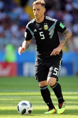 16.06.2018. Moskova, Rusya: Biglia eylem sırasında maç FIFA Dünya Kupası Rusya 2018, D grubu, futbol maç arasında Arjantin v İzlanda Moscow Spartak stadyumu.