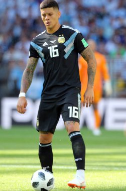 16.06.2018. Moskova, Rusya: Rojo eylem sırasında maç FIFA Dünya Kupası Rusya 2018, D grubu, futbol maç arasında Arjantin v İzlanda Moscow Spartak stadyumu.