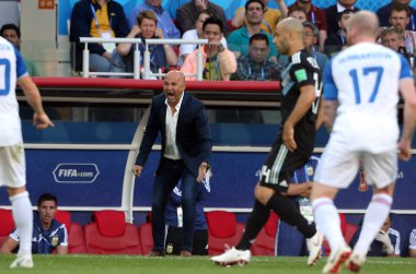 16.06.2018. Moskova, Rusça: Sampaoli maç FIFA Dünya Kupası Rusya 2018, D grubu, futbol sırasında eylem maç arasında Arjantin v İzlanda Moscow Spartak stadyumu.