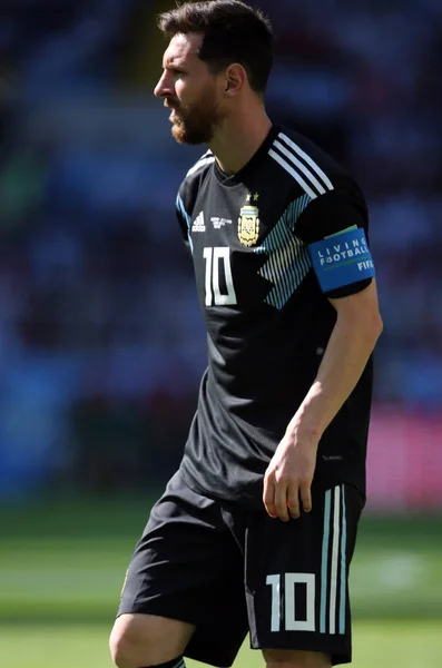 2018 Moscou Rússia Leonard Messi Ação Durante Jogo Fifa World — Fotografia de Stock