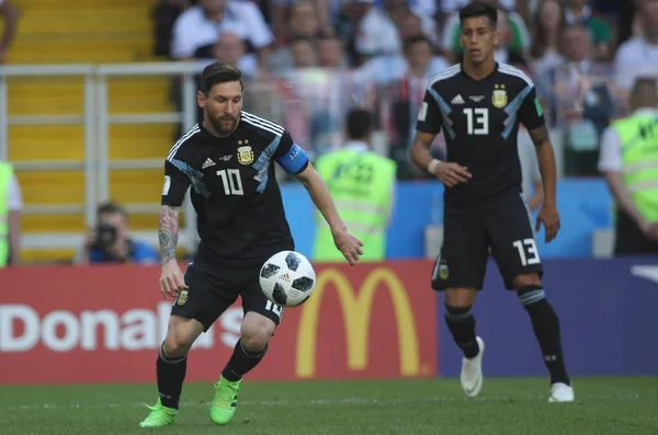2018 Moscou Rússia Leonardo Messi Ação Durante Partida Copa Mundo — Fotografia de Stock