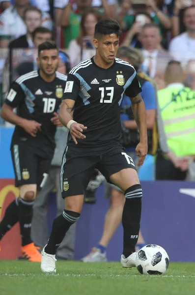 2018 Moscou Rússia Meza Ação Durante Jogo Copa Mundo Fifa — Fotografia de Stock