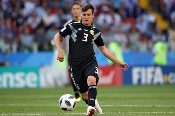 16.06.2018. Moskova, Rusça: Tagliafico maç FIFA Dünya Kupası Rusya 2018, D grubu, futbol sırasında eylem maç arasında Arjantin v İzlanda Moscow Spartak stadyumu.