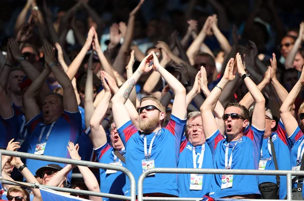 2018 Mosca Russia Suono Del Geyser Islandese Durante Fifa World — Foto Stock