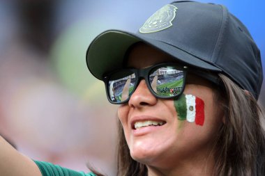 17.06.2018. Moskova, Rusya: FIFA Dünya Kupası Rusya 2018, F Grubu, futbol sırasında eylem arasında Almanya v Meksika Moskova'da Lujniki Stadyumu eşleme.