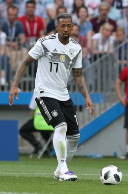 17.06.2018. Moskova, Rusya: Boateng eylem sırasında FIFA Dünya Kupası Rusya 2018, F Grubu, futbol maç arasında Almanya v Meksika Moskova'da Lujniki Stadyumu.