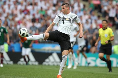 17.06.2018. Moskova, Rusya: Draxler eylem, futbol FIFA Dünya Kupası Rusya 2018, F Grubu sırasında Almanya v Meksika Moskova'da Lujniki Stadyumu arasında eşleme.