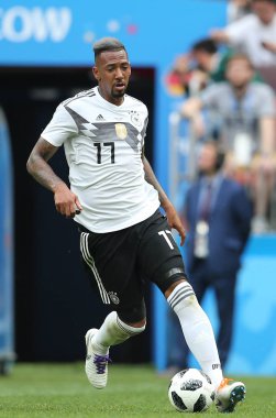 17.06.2018. Moskova, Rusya: Boateng eylem sırasında FIFA Dünya Kupası Rusya 2018, F Grubu, futbol maç arasında Almanya v Meksika Moskova'da Lujniki Stadyumu.