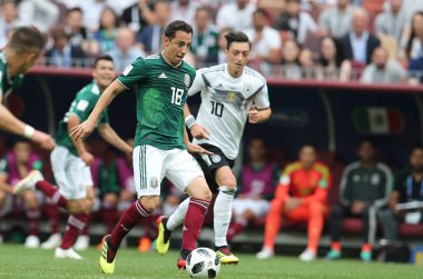 17.06.2018. Moskova, Rusça: Gaurdado eylem sırasında FIFA Dünya Kupası Rusya 2018, F Grubu, futbol maç arasında Almanya v Meksika Moskova'da Lujniki Stadyumu.