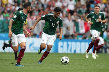 17.06.2018. Moskova, Rusya: Vela eylem sırasında FIFA Dünya Kupası Rusya 2018, F Grubu, futbol Almanya v Meksika Moskova'da Lujniki Stadyumu arasında eşleme.