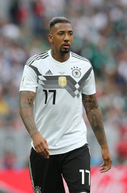 17.06.2018. Moskova, Rusya: Boateng eylem sırasında FIFA Dünya Kupası Rusya 2018, F Grubu, futbol maç arasında Almanya v Meksika Moskova'da Lujniki Stadyumu.