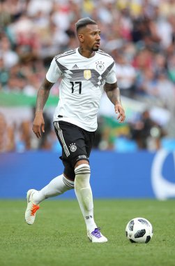 17.06.2018. Moskova, Rusya: Boateng eylem sırasında FIFA Dünya Kupası Rusya 2018, F Grubu, futbol maç arasında Almanya v Meksika Moskova'da Lujniki Stadyumu.