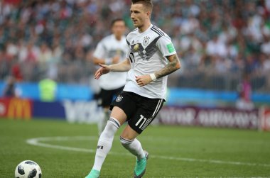 17.06.2018. Moskova, Rusya: Reus eylem sırasında FIFA Dünya Kupası Rusya 2018, F Grubu, futbol maç arasında Almanya v Meksika Moskova'da Lujniki Stadyumu.