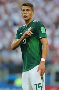 17.06.2018. Moskova, Rusya: Moreno, futbol FIFA Dünya Kupası Rusya 2018, F Grubu sırasında eylem maç arasında Almanya v Meksika Moskova'da Lujniki Stadyumu.