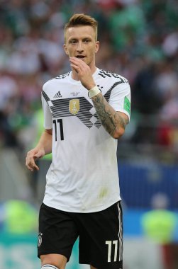 17.06.2018. Moskova, Rusya: Reus eylem sırasında FIFA Dünya Kupası Rusya 2018, F Grubu, futbol maç arasında Almanya v Meksika Moskova'da Lujniki Stadyumu.
