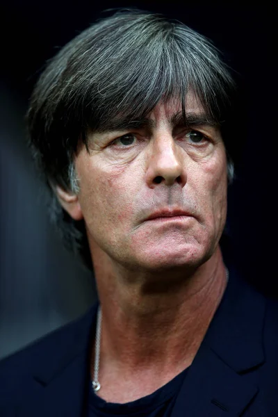 17.06.2018. Moskova, Rusya: Joachim Loew sırasında FIFA Dünya Kupası Rusya 2018, F Grubu, futbol maç arasında Almanya v Meksika Moskova'da Lujniki Stadyumu.