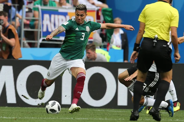 17.06.2018. Moskova, Rusya: Salcedo, futbol FIFA Dünya Kupası Rusya 2018, F Grubu sırasında eylem maç arasında Almanya v Meksika Moskova'da Lujniki Stadyumu.