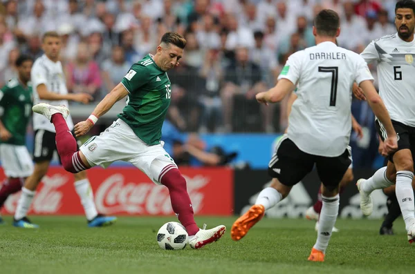 17.06.2018. Moskova, Rusya: Herrera, futbol FIFA Dünya Kupası Rusya 2018, F Grubu sırasında eylem maç arasında Almanya v Meksika Moskova'da Lujniki Stadyumu.