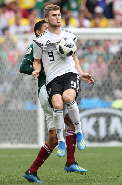 17.06.2018. Moskova, Rusya: Werner eylem sırasında FIFA Dünya Kupası Rusya 2018, F Grubu, futbol maç arasında Almanya v Meksika Moskova'da Lujniki Stadyumu.