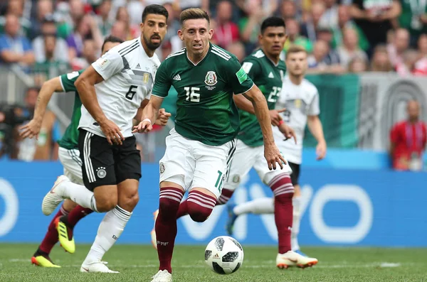17.06.2018. Moskova, Rusya: Herrera, futbol FIFA Dünya Kupası Rusya 2018, F Grubu sırasında eylem Almanya v Meksika Moskova'da Lujniki Stadyumu arasında eşleme.
