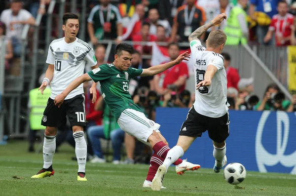 17.06.2018. Moskova, Rusya: Lozano puan edinildi gol Almanya v Meksika Moskova'da Lujniki Stadyumu FIFA Dünya Kupası Rusya 2018, F Grubu, futbol maçı sırasında.