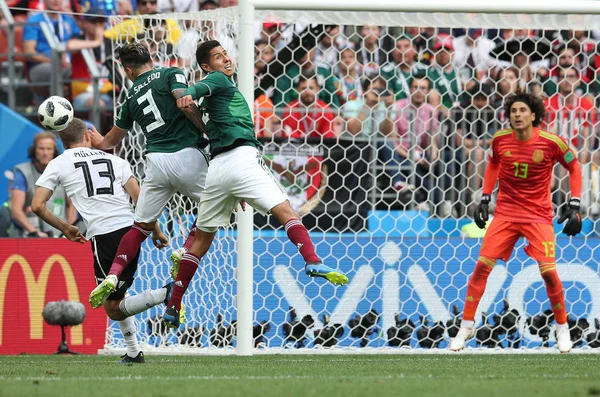 17.06.2018. Moskova, Rusya: Mueller, futbol FIFA Dünya Kupası Rusya 2018, F Grubu sırasında eylem maç arasında Almanya v Meksika Moskova'da Lujniki Stadyumu.