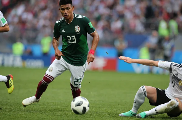 17.06.2018. Moskova, Rusya: Gallardo, futbol FIFA Dünya Kupası Rusya 2018, F Grubu sırasında eylem maç arasında Almanya v Meksika Moskova'da Lujniki Stadyumu.