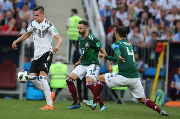 17.06.2018. Moskova, Rusça: Draxler eylem sırasında FIFA Dünya Kupası Rusya 2018, F Grubu, futbol maç arasında Almanya v Meksika Moskova'da Lujniki Stadyumu.