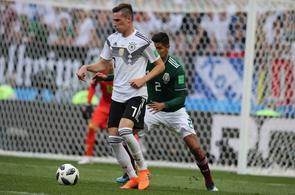 17.06.2018. Moskova, Rusça: Draxler eylem sırasında FIFA Dünya Kupası Rusya 2018, F Grubu, futbol maç arasında Almanya v Meksika Moskova'da Lujniki Stadyumu.