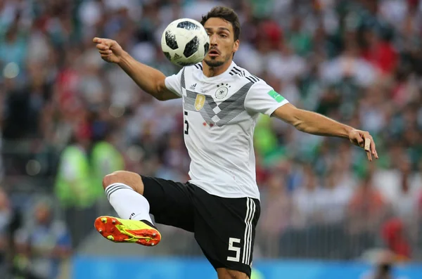 17.06.2018. Moskova, Rusya: FIFA Dünya Kupası Rusya 2018, F Grubu, futbol sırasında eylem Hummel Almanya v Meksika Moskova'da Lujniki Stadyumu arasında eşleme.