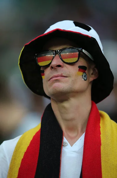 2018 Moskwa Rosyjski Niemcy Fanów Rozczarowany Koniec Piłki Nożnej Fifa — Zdjęcie stockowe