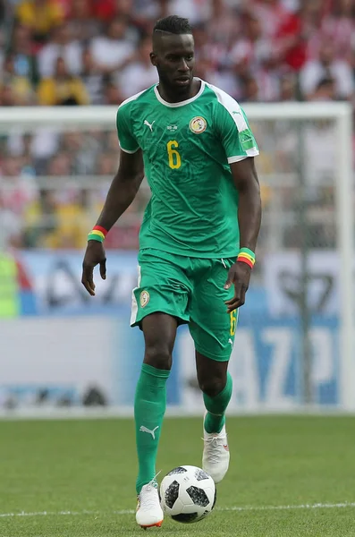 Moskova, Rusya - 19th Haziran 2018: Salif San eylem sırasında FIFA Dünya Kupası Rusya 2018, H Grubu, futbol maç Polonya vs Senegal Spartak Stadium Moskova arasında