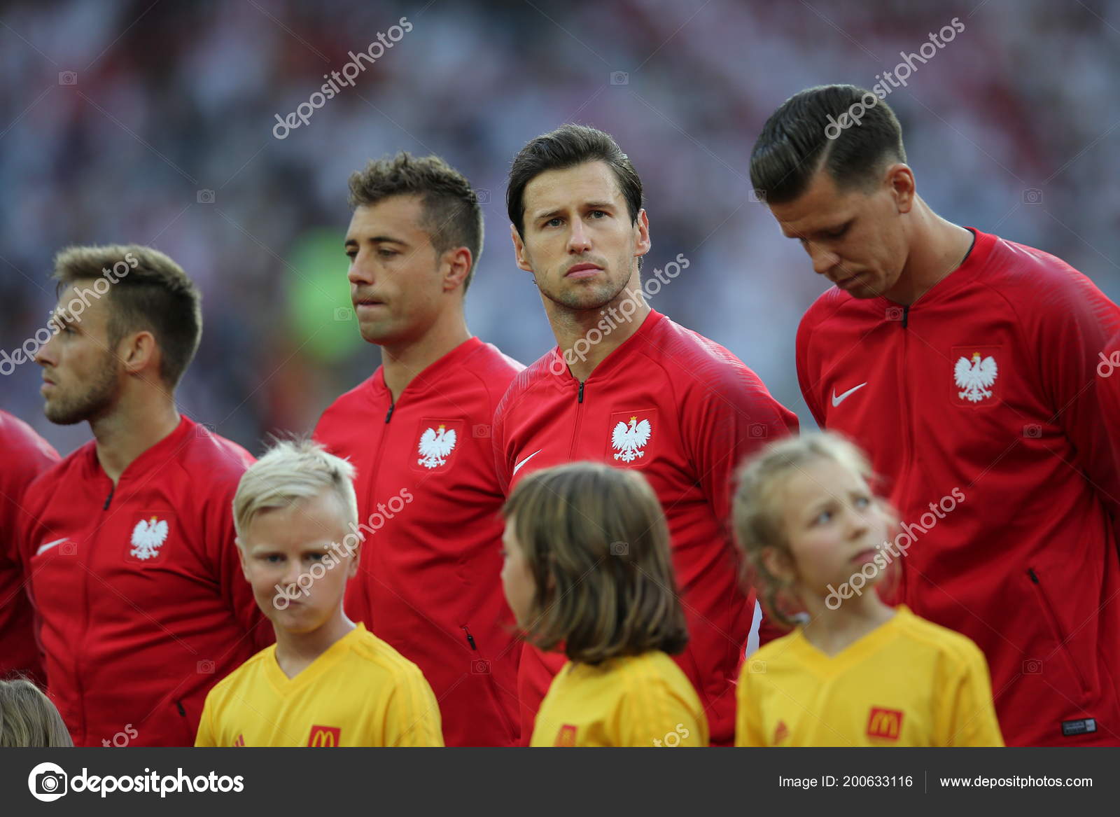 Moscow Russian June 19th 18 Poland Players National Anthem Fifa Stock Editorial Photo C M Iacobucci Tiscali It