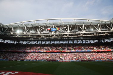 Moskova, Rusya - 19th Haziran 2018: Spartak Stadium FIFA Dünya Kupası Rusya 2018, H Grubu, futbol sırasında maç Polonya vs Senegal Spartak Stadium Moskova arasında