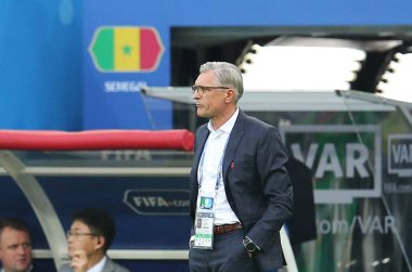 Moskova, Rusya - 19th Haziran 2018: Adam Nawalaka sırasında FIFA Dünya Kupası Rusya 2018, H Grubu, futbol maç Polonya vs Senegal Spartak Stadium Moskova arasında