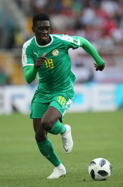 Moskova, Rusya - 19th Haziran 2018: Ismaila Sarr eylem sırasında FIFA Dünya Kupası Rusya 2018, H Grubu, futbol maç Polonya vs Senegal Spartak Stadium Moskova arasında