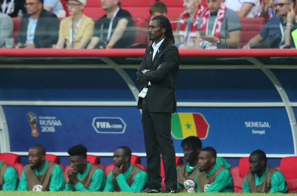 Moskova, Rusya - 19th Haziran 2018: Aliou Cissé sırasında FIFA Dünya Kupası Rusya 2018, H Grubu, futbol maç Polonya vs Senegal Spartak Stadium Moskova arasında