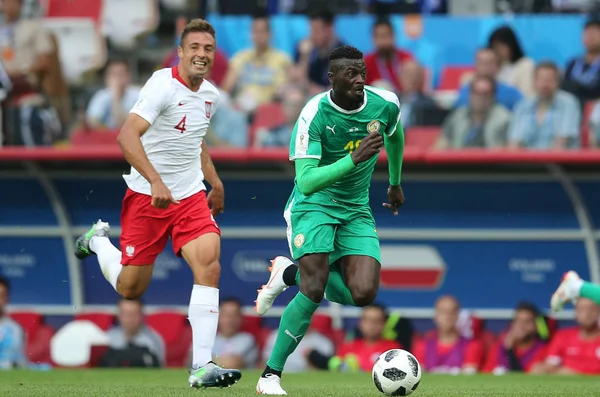 Moskova, Rusya - 19th Haziran 2018: M'Baye Niang eylem sırasında FIFA Dünya Kupası Rusya 2018, H Grubu, futbol maç Polonya vs Senegal Spartak Stadium Moskova arasında