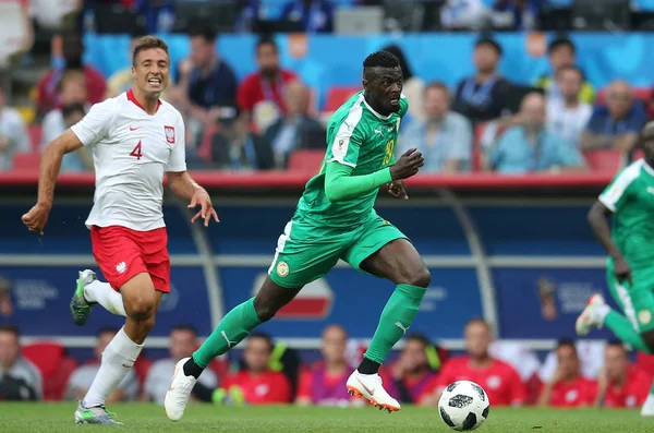 Moskova, Rusya - 19th Haziran 2018: M'Baye Niang eylem sırasında FIFA Dünya Kupası Rusya 2018, H Grubu, futbol maç Polonya vs Senegal Spartak Stadium Moskova arasında